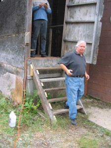 Darrell tests the new stairs